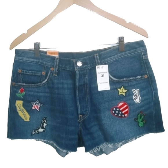 Levi's Pants - NWT Levi's Patchwork Cut- Off Shorts